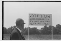 Dr. Aycock and school bond sign 